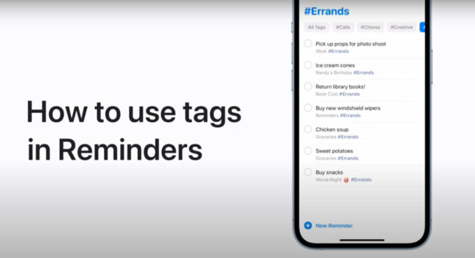 Apple návody – Jak používat tagy v aplikaci Připomínky na iPhonu a iPadu