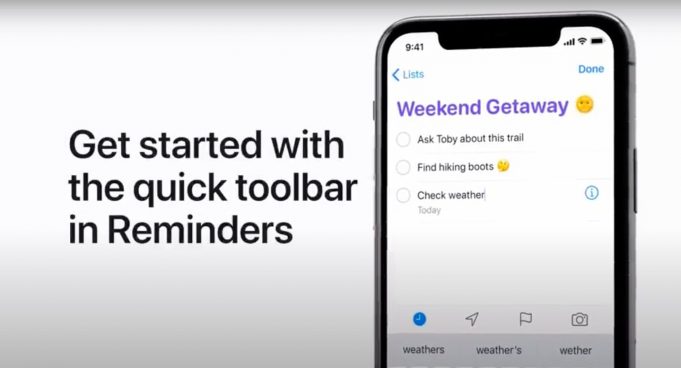 Apple návody – Jak používat panel nástrojů v aplikaci Připomínky na iPhonu