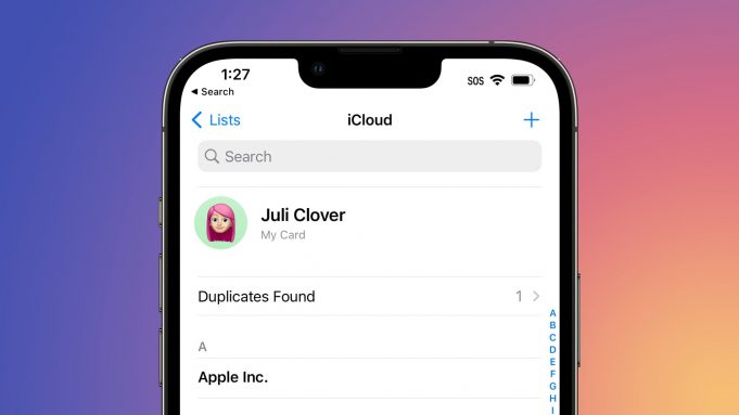 iOS 16 obsahuje funkci pro snadné slučování duplicitních kontaktů