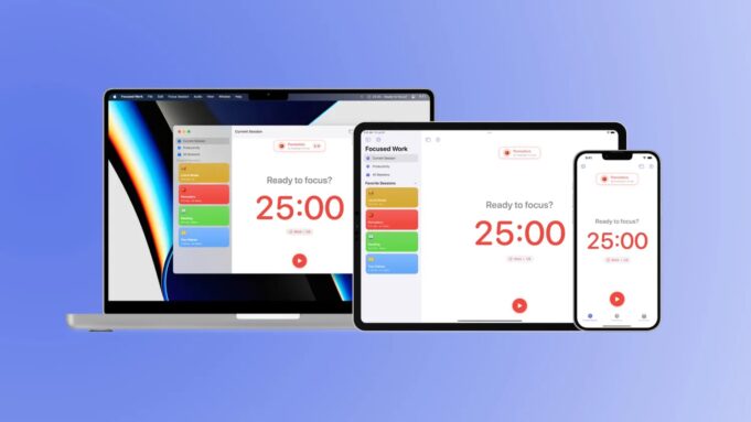 Aplikace Focused Work obdržela velkou aktualizaci s novým designem a dalším