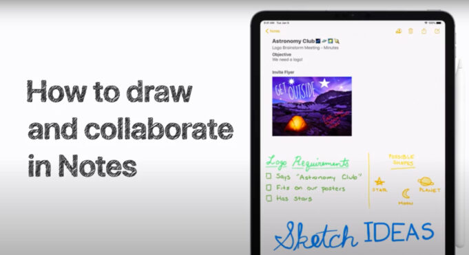 Apple návody – Jak kreslit s přáteli v aplikaci Poznámky na iPhonu a iPadu