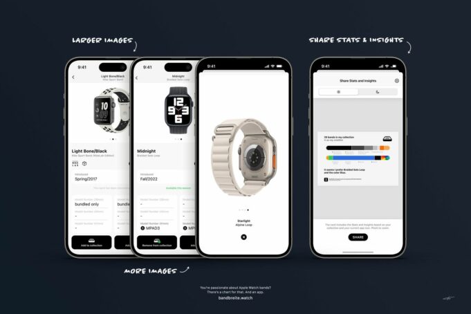 Bylo vydáno více než 620 řemínků pro Apple Watch a pro jejich prohlížení je k dispozici krásná aplikace