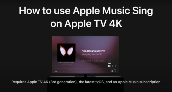 Apple návody – Jak používat Apple Music Sing na Apple TV 4K