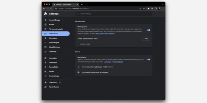 Google začal zavádět režimy Paměť a Spořič energie v aplikaci Chrome všem uživatelům