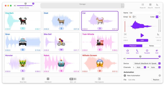 Aplikace Farrago obdržela velkou aktualizaci, která obsahuje 50 nových funkcí