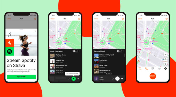 V aplikaci Strava nyní můžete přistupovat k obsahu Spotify