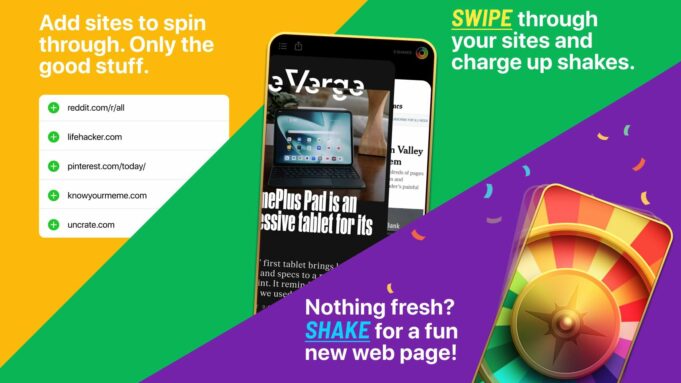 Aplikace Web Roulette pro iPhone vám umožní snadno procházet vaše oblíbené webové stránky