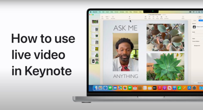 Apple návody – Jak přidat živé video do projektu v aplikaci Keynote na Macu