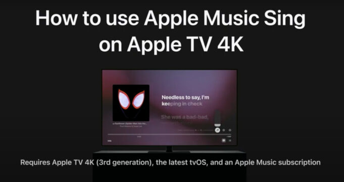 Apple návody – Jak používat Apple Music Sing na Apple TV 4K