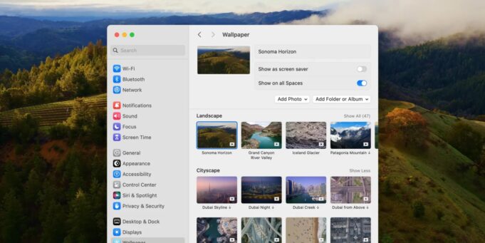 Nová beta verze macOS Sonoma obsahuje spoustu nových animovaných tapet