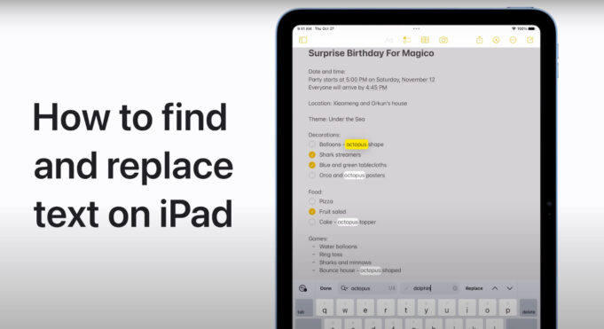 Apple návody – Jak rychle najít a opravit slova a fráze v dokumentech na iPadu