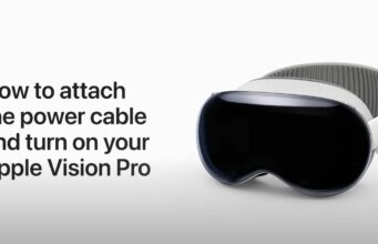 Apple návody – Jak připojit napájecí kabel a zapnout Apple Vision Pro