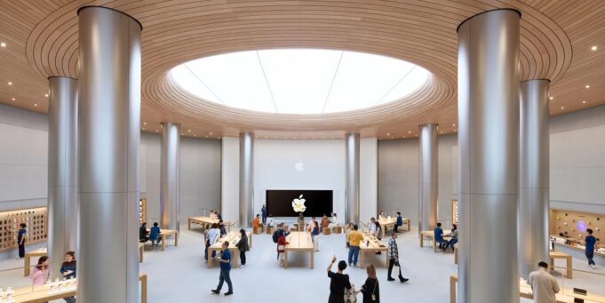 Apple před otevřením sdílel fotografie nejnovějšího Apple Store v Šanghaji