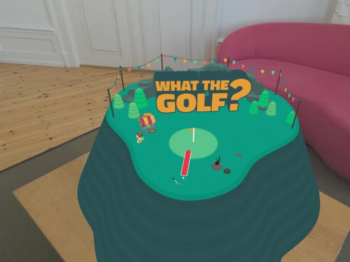 Populární hra Apple Arcade What the Golf? pro Vision Pro je aktualizována o spoustu nového obsahu