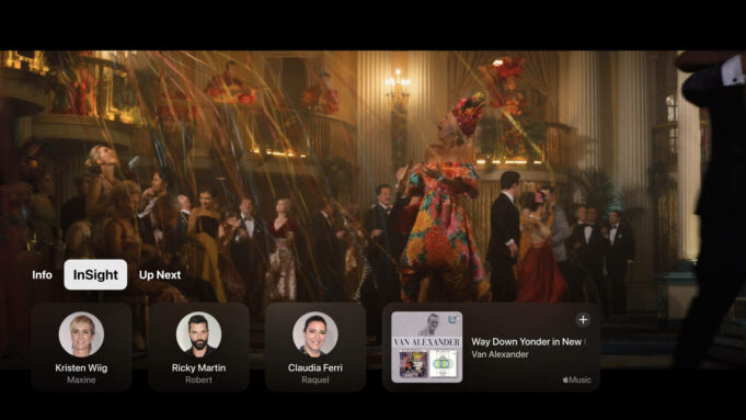 tvOS 18 obsahuje funkci nazvanou „InSight“, která vám zobrazí více informací o hercích a skladbách