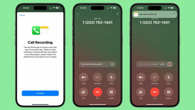 iOS 18.1 rozšiřuje nahrávání a přepis telefonních hovorů na vybrané starší modely iPhonu