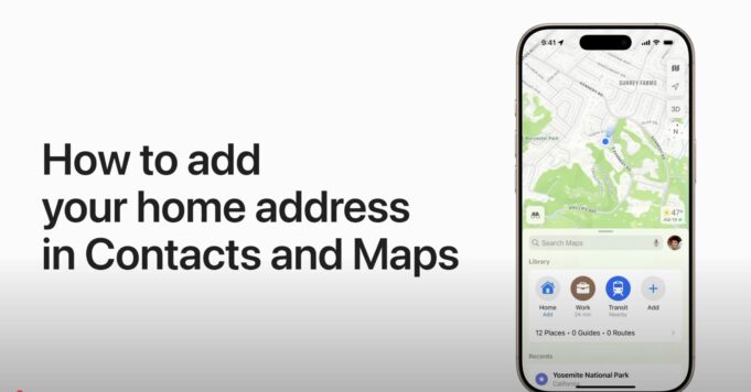 Apple návody – Jak přidat adresu domova do aplikace Kontakty a Mapy na iPhonu nebo iPadu