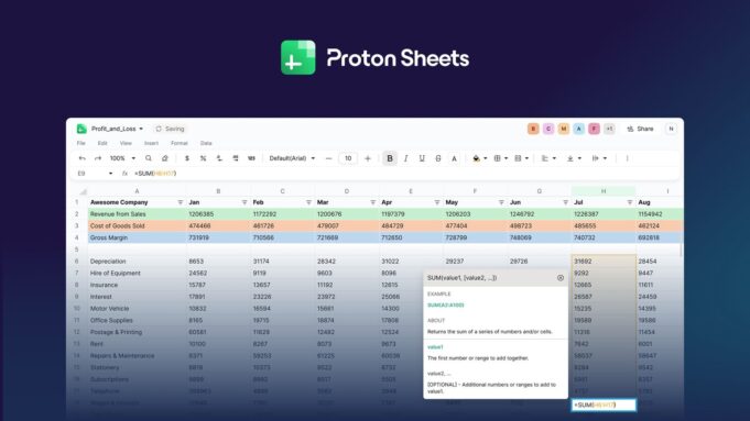 Proton spouští Proton Sheets – šifrované tabulky jako alternativa k Excelu a Google Sheets