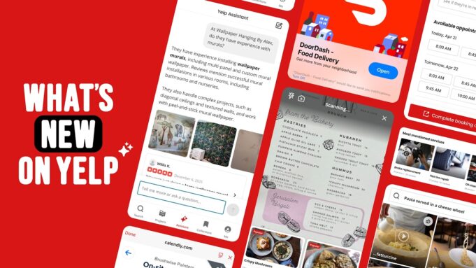 Aplikace Yelp nyní obsahuje ozšířenou verzi svého agentního chatbota Yelp Assistant